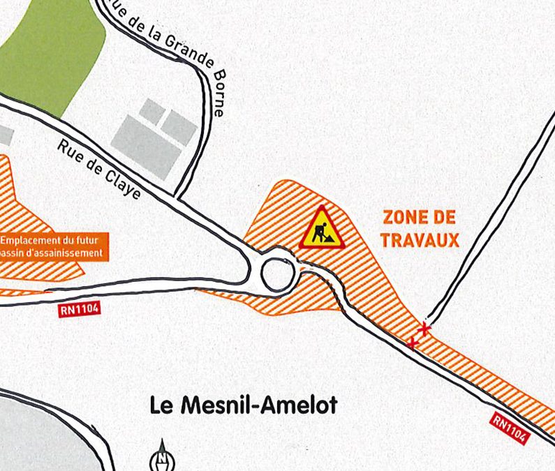 Fermeture de l’accès à la rue Parreux depuis la RN 1104