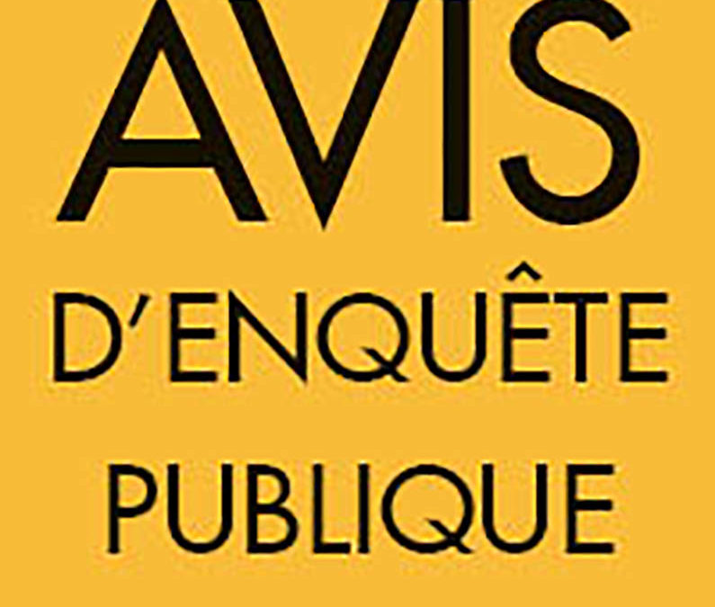 Avis d’enquête publique