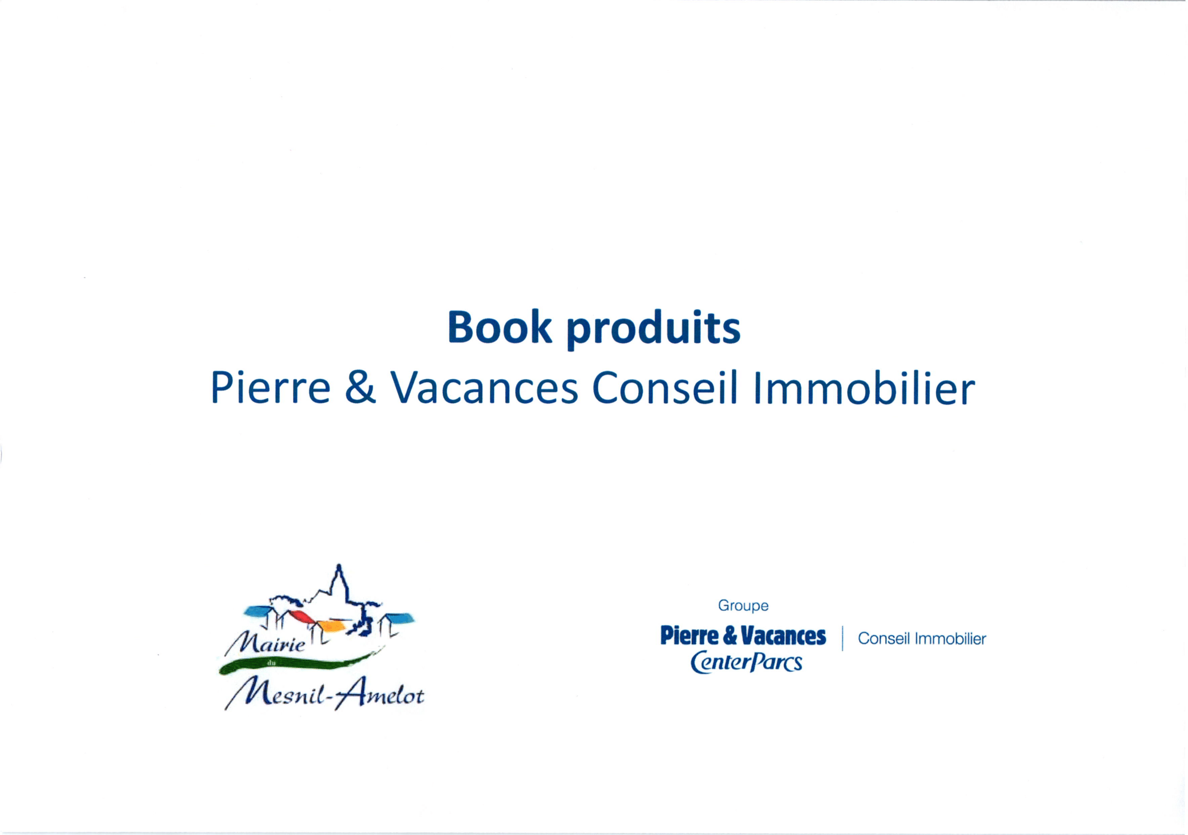 Book produits - Pierre & Vacances Conseil Immobilier