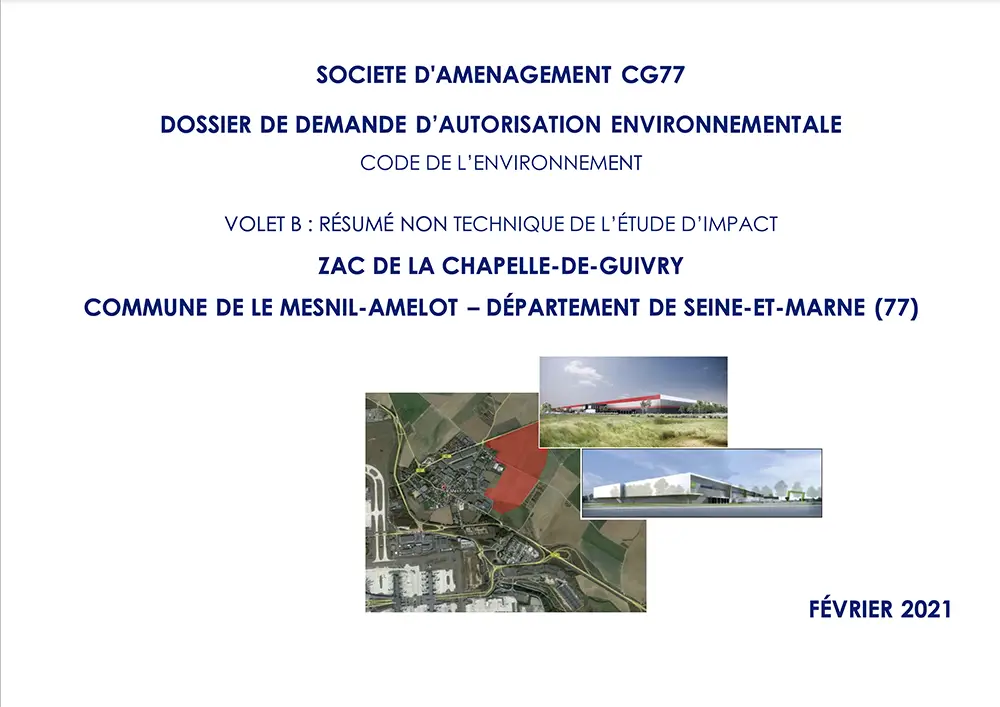 Demande d'autorisation environnementale