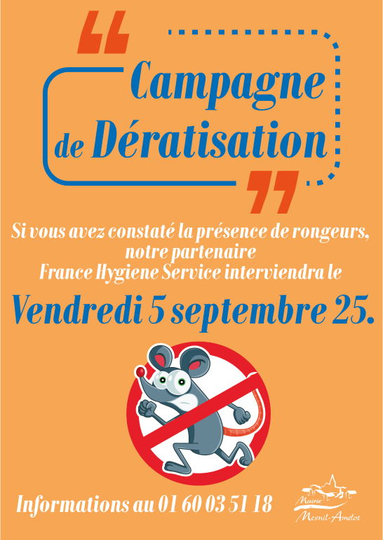 mairie du mesnil amelot campagne de deratisation jeudi 5 septembre 2025