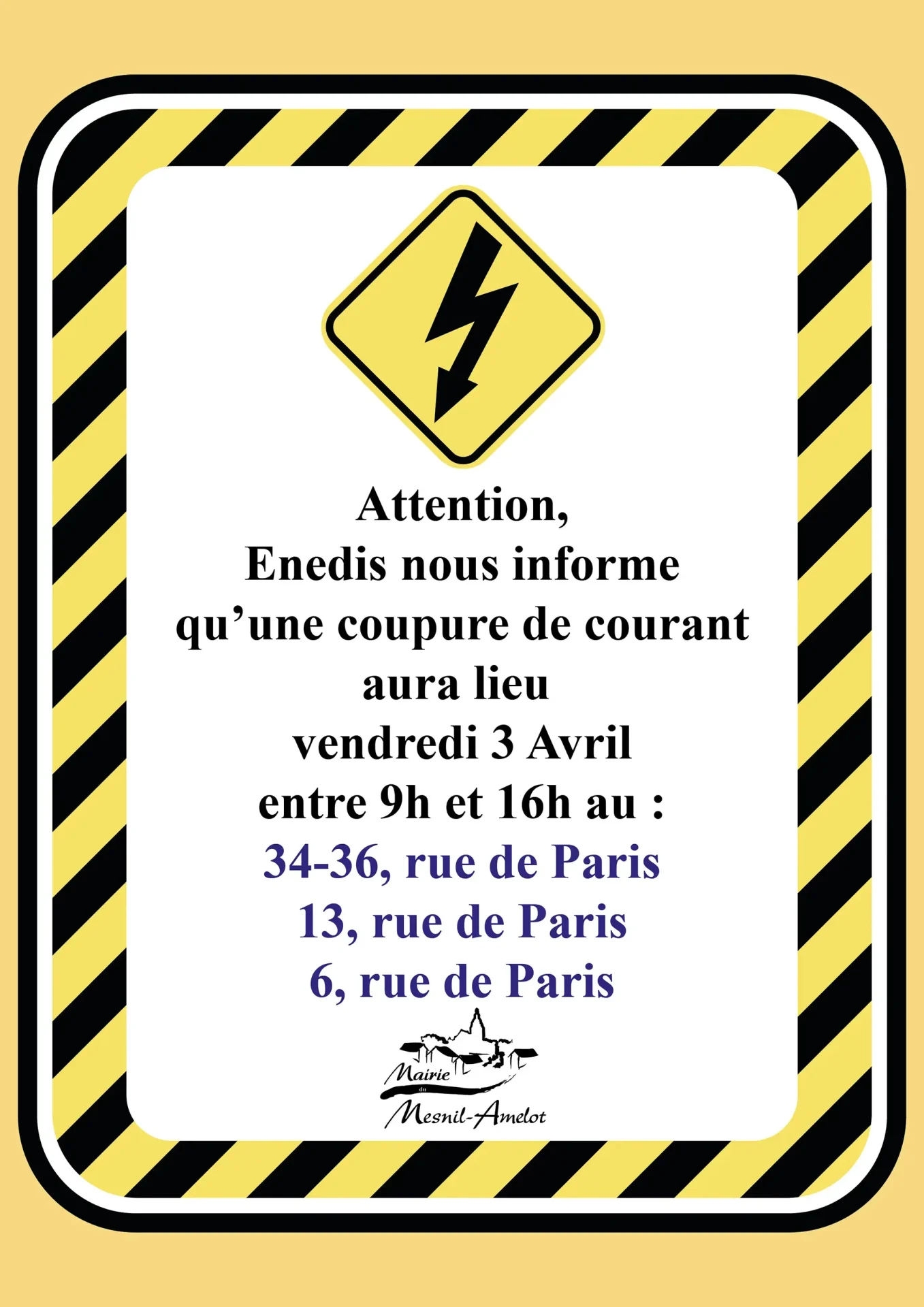 post coupure electricite 3 avril 26